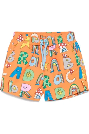 Stella McCartney Silkeshorts med illustration-tryk