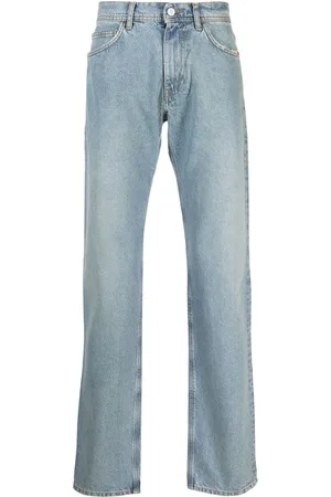 AMISH Jeans med slitageeffekt og lige ben