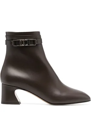 Salvatore Ferragamo Rego 55 ankelstøvler med logoplade