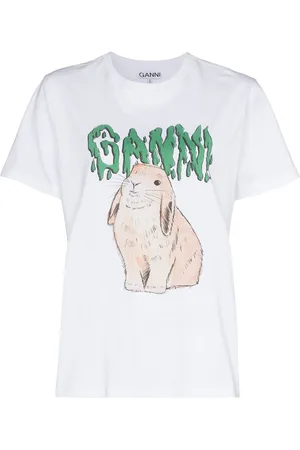 Ganni T-shirt med kaninmotiv