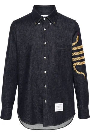 Thom Browne 4 Bar-snake denimskjorte