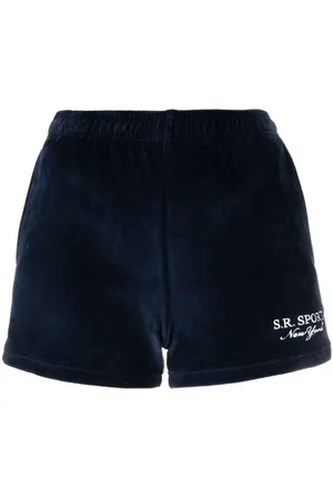 Sporty & Rich Joggingbukser i velour med broderet logo
