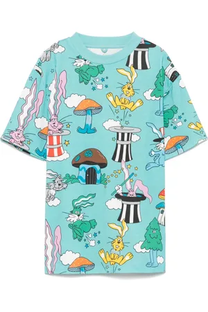 Stella McCartney T-shirt med illustration-tryk