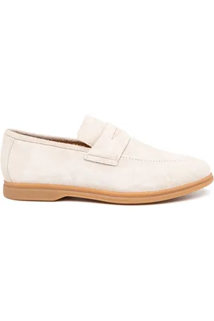 ELEVENTY Perforerede penny-loafers i ruskind