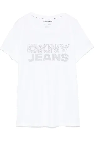 DKNY T-shirt med nitte-logo