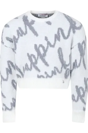 Pinko Intarsiastrikket sweater med logo