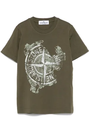 Stone Island T-shirt med kompas-print