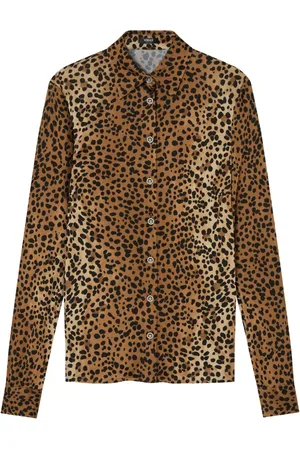 VERSACE Skjorte med leopardtryk