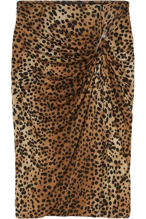 VERSACE Kort leopardmønstret nederdel