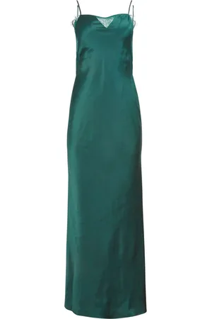 FLEUR DU MAL Lang slip-kjole med blonder