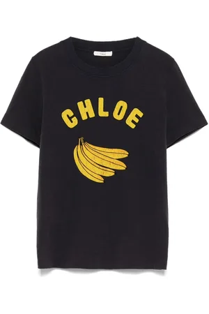 Chloé T-shirt med banan-tryk