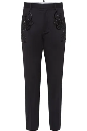 Dsquared2 Bukser med blomstret applikation og smalle ben