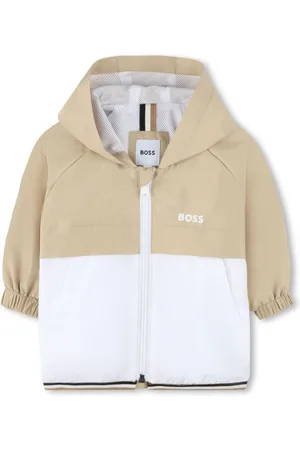 HUGO BOSS Vindjakke med hætte og logotryk