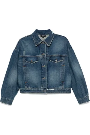A.P.C. Denimjakke med slitageeffekt