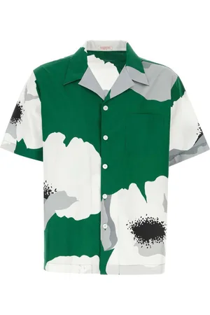 VALENTINO GARAVANI Bowling-skjorte med Flower Portrait-tryk