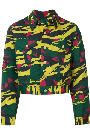 Jean Paul Gaultier Cropped jakke med kamuflage- og hjertetryk