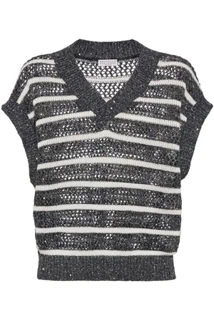 Brunello Cucinelli Vest med paillet-udsmykning