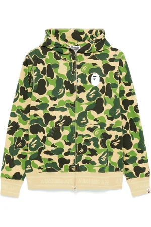 A Bathing Ape ABC camo hættetrøje med logo og lynlås