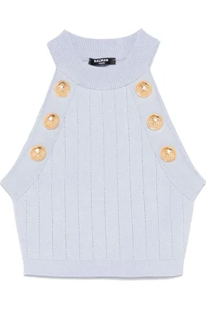 Balmain Top med møntknapper