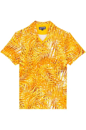 Vilebrequin Polo med palmeblad-tryk