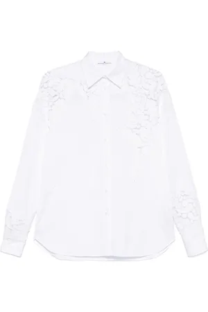 ERMANNO SCERVINO Skjorte med blomsterapplikation