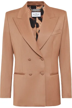 Philipp Plein Blazer med guldfarvet pasform