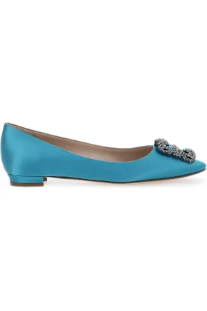 Manolo Blahnik Hangisi ballerinasko i satin