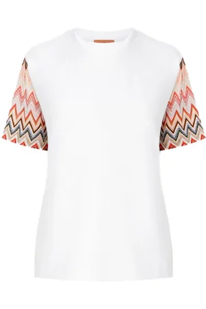 Missoni T-shirt med kontrastærmer