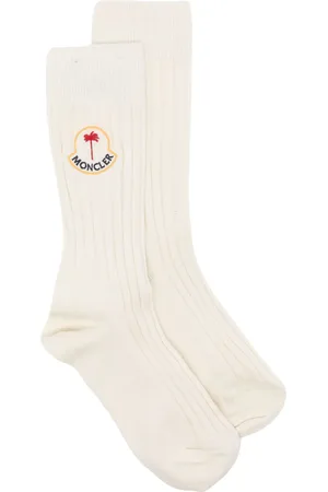 Palm Angels Ribbede logo-broderede strømper