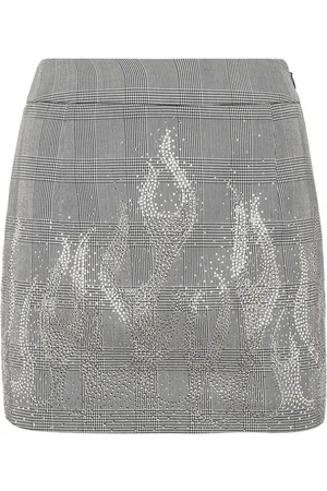 Philipp Plein Kort nederdel med flammeapplikation