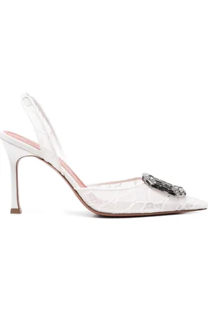 Amina Muaddi 90 mm Camelia slingback-pumps