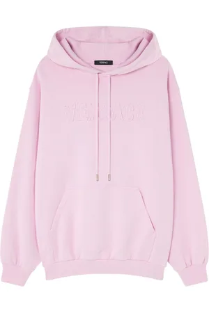 VERSACE Hættetrøje med broderet logo og frynser