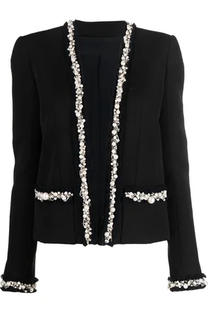 Balmain Oversize jakke med perledetalje