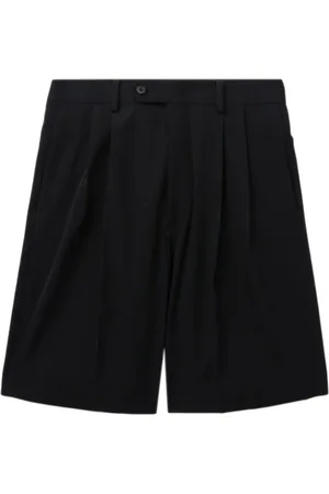 Auralee Plisserede gabardine-shorts i uld