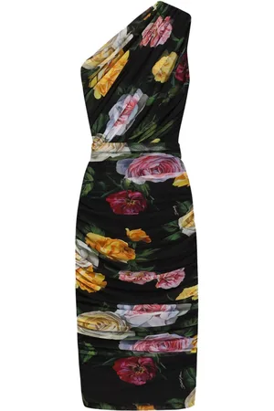 Dolce & Gabbana Mellemlang kjole med blomstertryk