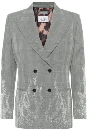 Philipp Plein Blazer med flammeapplikation