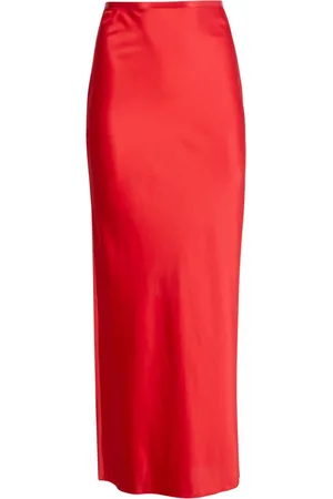 FLEUR DU MAL Lang satinnederdel