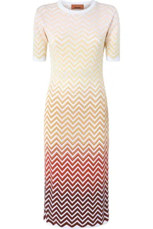 Missoni Zigzag-vævet midi-kjole