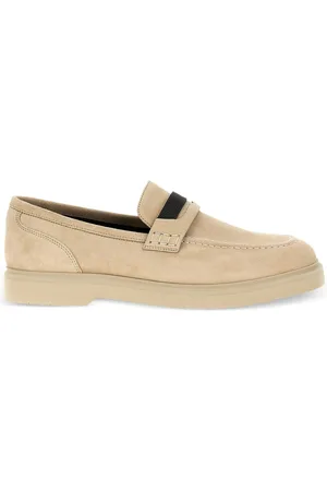 Brunello Cucinelli Loafers i ruskind med monili-detalje