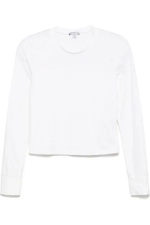 James Perse Cropped langærmet T-shirt