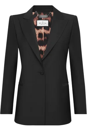 Philipp Plein Blazer i uld med dødningehoved