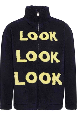 J.W.Anderson Cropped jakke med hætte og slogan-tryk