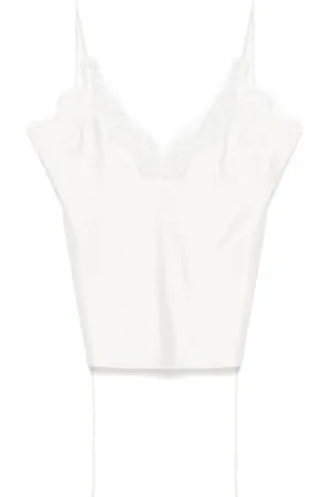 Rohe Camisole i silke med blonder