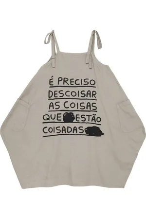 Uma Raquel Davidowicz Kjole med slogan-tryk