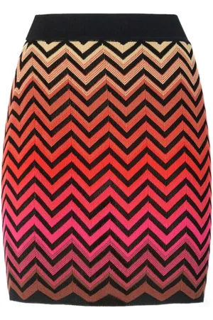 Missoni Kort nederdel i degradé med zigzagmønster
