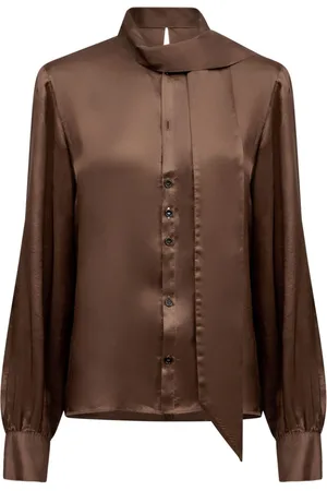 Maison Margiela Satin med bindebånd i halsen