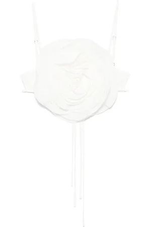 BLUMARINE Blomstret top i mesh