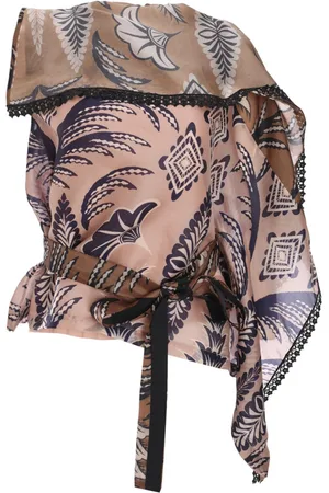 BIYAN Bluse i organza med tryk