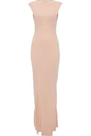 Victoria Beckham ærmeløs lang jumpsuit med plisseret detalje