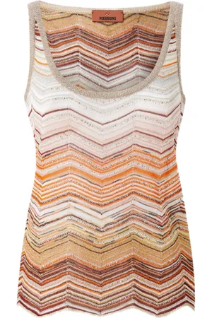 Missoni Chevron-tanktop i lamé